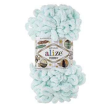 Пряжа мікрополіестер 15 Світла м`ята, TM Alize Puffy Пряжа мікрополіестер 15 Світла м`ята, TM Alize Puffy