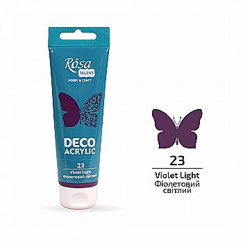 Акрил для декора, Фиолетовый светлый, матовый, 75 мл, ROSA TALENT Акрил для декора, Фиолетовый светлый, матовый, 75 мл, ROSA TALENT