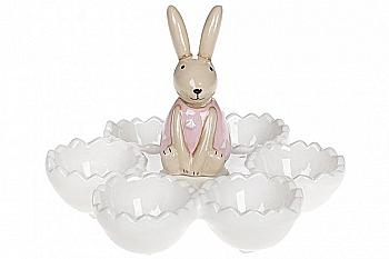 Подставка для яиц керамическая Милая Зайка, 16.6см Подставка для яиц керамическая Милая Зайка, 16.6см