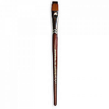 Пензлик "Живопис" 1122 Синтетика плоска № 12 коротка ручка рудий ворс