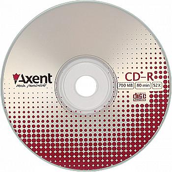 Диск CD-R 700MB/80 min AXENT 52*25 cake (8104)