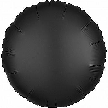 Куля повітряна 18" Коло сатин чорний Ф, 3204-0112