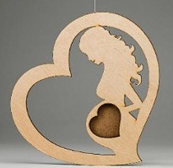 Заготовка деревянная Фоторамка для снимка УЗИ "Любовь внутри", Ф10