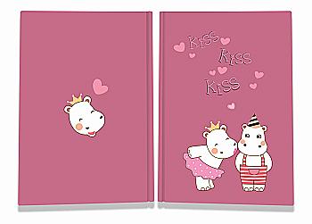 Блокнот А5 "Sweet love note" hippos, 904358, TM Profiplan  Блокнот А5 "Sweet love note" hippos, 904358, TM Profiplan