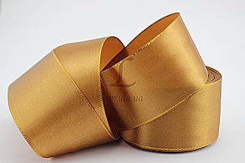 Лента атлас с краем 50 мм-23 м, 159, коричневая