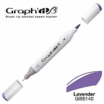 Маркер двухсторонний Brushmarker, Лаванда (6140), GI86140 Graph`it Маркер двухсторонний Brushmarker, Лаванда (6140), GI86140 Graph`it
