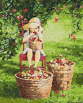 Набір для розпису по номерах 40*50 см Люди "Яблучка", KH4788