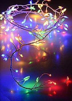 Гирлянда из LED-микроламп цветных, 480 шт., Серебряная проволока 5 м, AX8717440