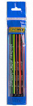 Карандаш графитный Neon Line НВ, черно-неоновый, с резинкой, блистер BM.8508-4 Карандаш графитный Neon Line НВ, черно-неоновый, с резинкой, блистер BM.8508-4