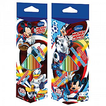 Олівці 18 кол. Mickey Mouse Soccer шестигр. OL-193-18DM (245271), Olli