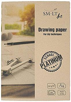Папка для рисунку Platinum А4, 190 г/м², 20 арк, Smiltainis Папка для рисунку Platinum А4, 190 г/м², 20 арк, Smiltainis