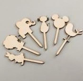 Заготівка дерев`яна Верхівка для торта "Звірятка" (6 шт.), ВТ38 Заготівка дерев`яна Верхівка для торта "Звірятка" (6 шт.), ВТ38