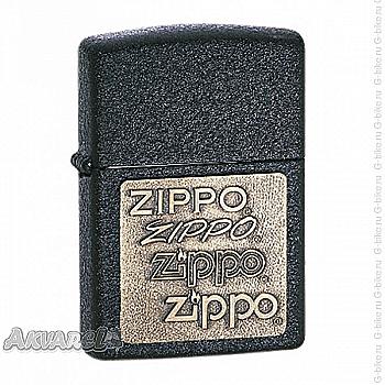 Запальничка 362 BRASS EMBLEM BLACK CRACKLE Zippo Запальничка 362 BRASS EMBLEM BLACK CRACKLE Zippo
