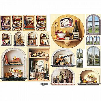 Декупажна карта 29,5*42 Бургундія. Натюрморти