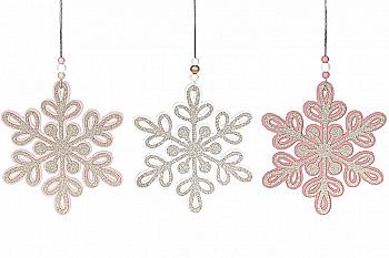 Декор підвісний "Сніжинка" 18 см, 738-181 Декор підвісний "Сніжинка" 18 см, 738-181