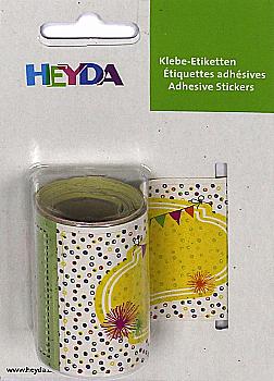 Стрічка паперових наклейок "Свято", 24 шт, 96*46 мм, Heyda Стрічка паперових наклейок "Свято", 24 шт, 96*46 мм, Heyda