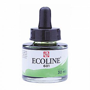 Краска акварельная жидкая Ecoline, (601), Зеленая светлая, 30 мл, Royal Talens Краска акварельная жидкая Ecoline, (601), Зеленая светлая, 30 мл, Royal Talens