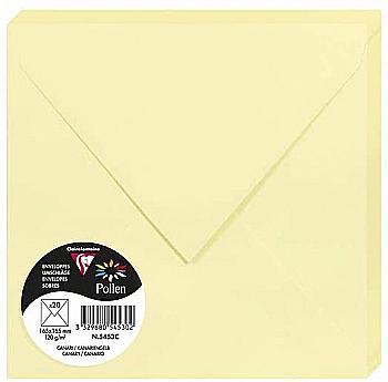 Конверт декоративный Pollen 165*165 мм (120 г), Canary/Канареечный, 5453C Конверт декоративный Pollen 165*165 мм (120 г), Canary/Канареечный, 5453C