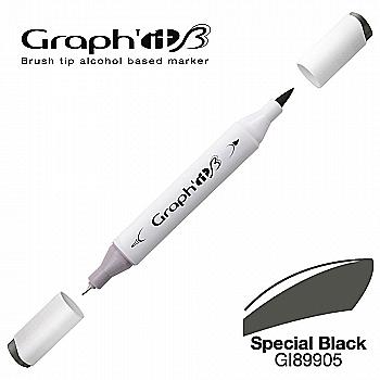 Маркер двухсторонний Brushmarker, Особенный черный (светлый 9905), GI89905 Graph`it Маркер двухсторонний Brushmarker, Особенный черный (светлый 9905), GI89905 Graph`it