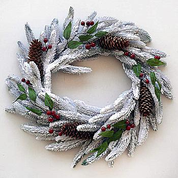 Вінок декоративний засніжений d-40 см, А-12 Вінок декоративний засніжений d-40 см, А-12