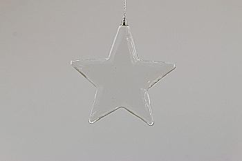 Подвеска новогодняя Звезда прозрачная 8*8*11 см, открывается, 42169 ТМ "Floristik"