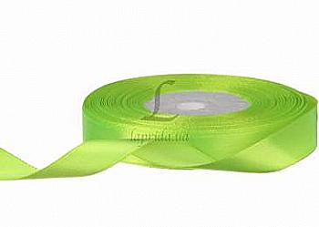 Лента атлас 12 мм-23 м, 58, неоново-желтая