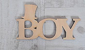 Надпись из фанеры "Boy", 17,5*9,5 см, 740277