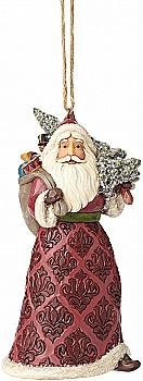 Підвіска новорічна Санта з деревом 12,5 см, 4058757 Підвіска новорічна Санта з деревом 12,5 см, 4058757