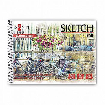 Альбом для акварелі "City" А5, "Paper Watercolour Collection" 20 арк., 200г/м2, Santi, 130506 Альбом для акварелі "City" А5, "Paper Watercolour Collection" 20 арк., 200г/м2, Santi, 130506