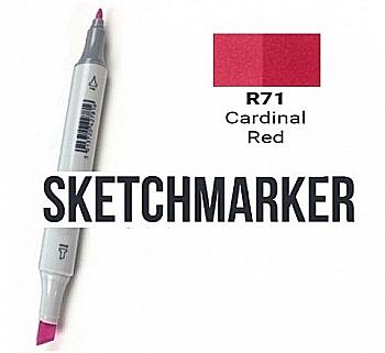 Маркер SKETCHMARKER, 2 пера: долото и тонкое, Cardinal Red - Красный кардинал, SM-R71 Маркер SKETCHMARKER, 2 пера: долото и тонкое, Cardinal Red - Красный кардинал, SM-R71