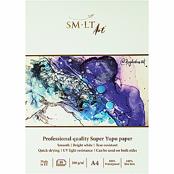 Склейка для спиртових чернил PRO CREATE Yupo А4, 200 г/м², 10 л, Smiltainis Склейка для спиртових чернил PRO CREATE Yupo А4, 200 г/м², 10 л, Smiltainis