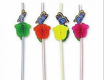 Трубочка для коктейля Бабочка 12 ед, 1502-0540