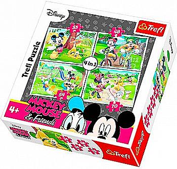 Пазл "4 в 1 mix" - Розваги в парку, Disney Standard Characters, Trefl, 34261 Пазл "4 в 1 mix" - Розваги в парку, Disney Standard Characters, Trefl, 34261