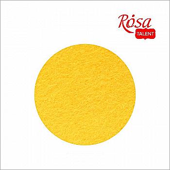 Фетр листовий (поліестер) 29,7*42 см, Жовтий темний, ROSA Talent
