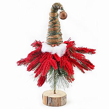 Ялинка-гномик h-0,47 м засніжена червоним снігом, 904266