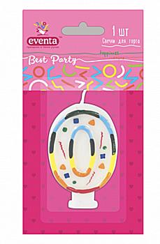 Свічка для торту "цифри" 0 EVENTA