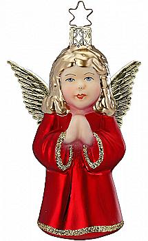 Ялинкова прикраса Янголятко 10,2 см, червоний, 10212S019 Ялинкова прикраса Янголятко 10,2 см, червоний, 10212S019