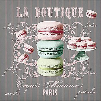 Декупажні серветки "La Boutique", 33*33 см, 18,5 г/м2, Abiente Декупажні серветки "La Boutique", 33*33 см, 18,5 г/м2, Abiente