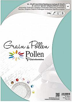 Заготовка д/открыток сложенная зернистая Pollen 148,5*210 мм/210 г, Seagreen/Морская водоросль, 23991C Заготовка д/открыток сложенная зернистая Pollen 148,5*210 мм/210 г, Seagreen/Морская водоросль, 23991C