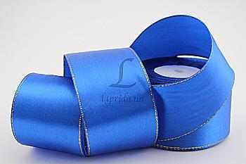 Лента атлас с краем 50 мм-23 м, 040 синяя