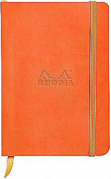 Блокнот А6 72 арк., в крапку, м`яка обкл. зі шкірозам., на гумці, папір сл. кістка, мандар., 117364C Блокнот А6 72 арк., в крапку, м`яка обкл. зі шкірозам., на гумці, папір сл. кістка, мандар., 117364C