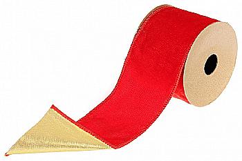 Лента декоративная из бархата 6,3*270 см, красный, 821-054