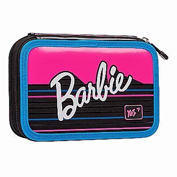 Пенал твердый YES двойной HP-01 "Barbie", черный/малиновый, 533089 Пенал твердый YES двойной HP-01 "Barbie", черный/малиновый, 533089