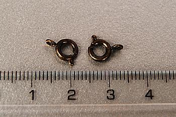 Застежка круглая, 6*6*1,5 мм, Античная бронза, 10 шт, Margo