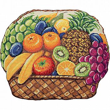 Набор для вышивки "Подушка Фруктовая корзина", ПД-7051