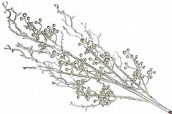 Декоративна гілка з ягодами, 78 см, шампань, 901-075