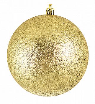 Куля d-10 cм, золотий гліттер, 972613 Куля d-10 cм, золотий гліттер, 972613