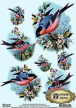 Карта декупажна A4 Весняні трелі, 40 г/м², S 042