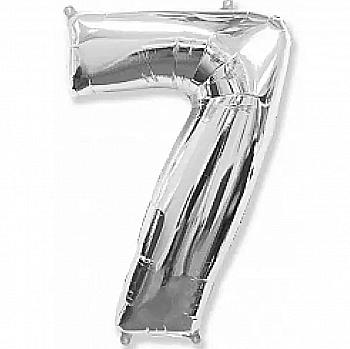 Куля повітряна Цифра 7 срібло Ф, 1207-3275