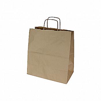 Крафт пакет з ручкою "Ecobag" 305*170*340, 90 г, рифл, Е3001200 Крафт пакет з ручкою "Ecobag" 305*170*340, 90 г, рифл, Е3001200